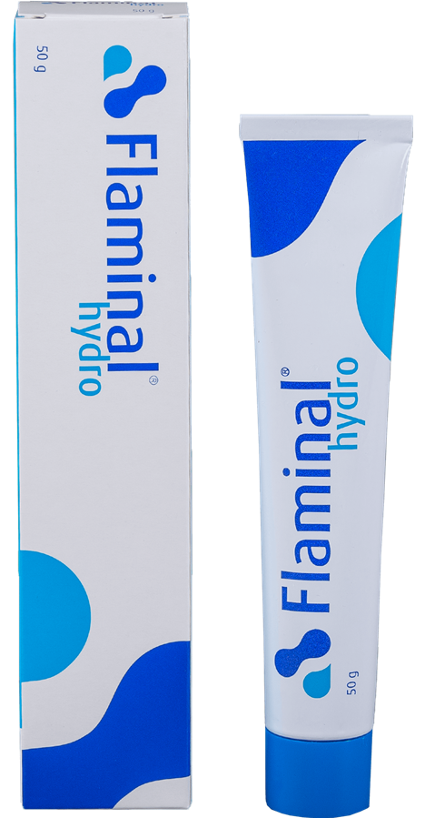 Embalagem e bisnaga do Flaminal® Hydro